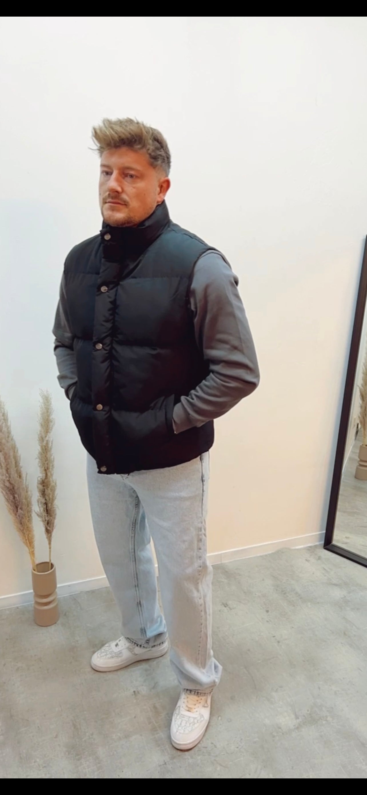 Puffer Weste Schwarz.