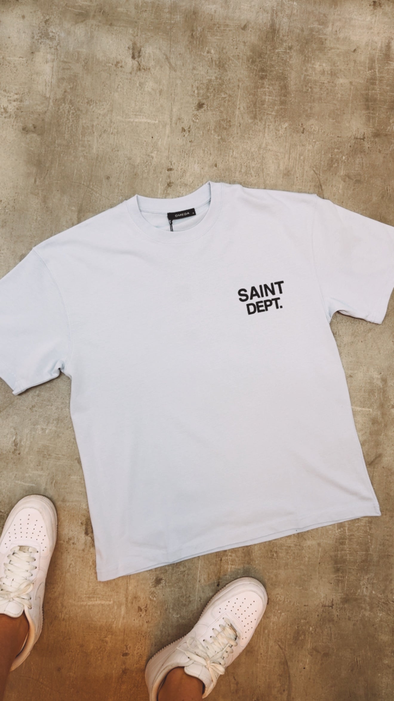Shirt Babyblau mit Schrift