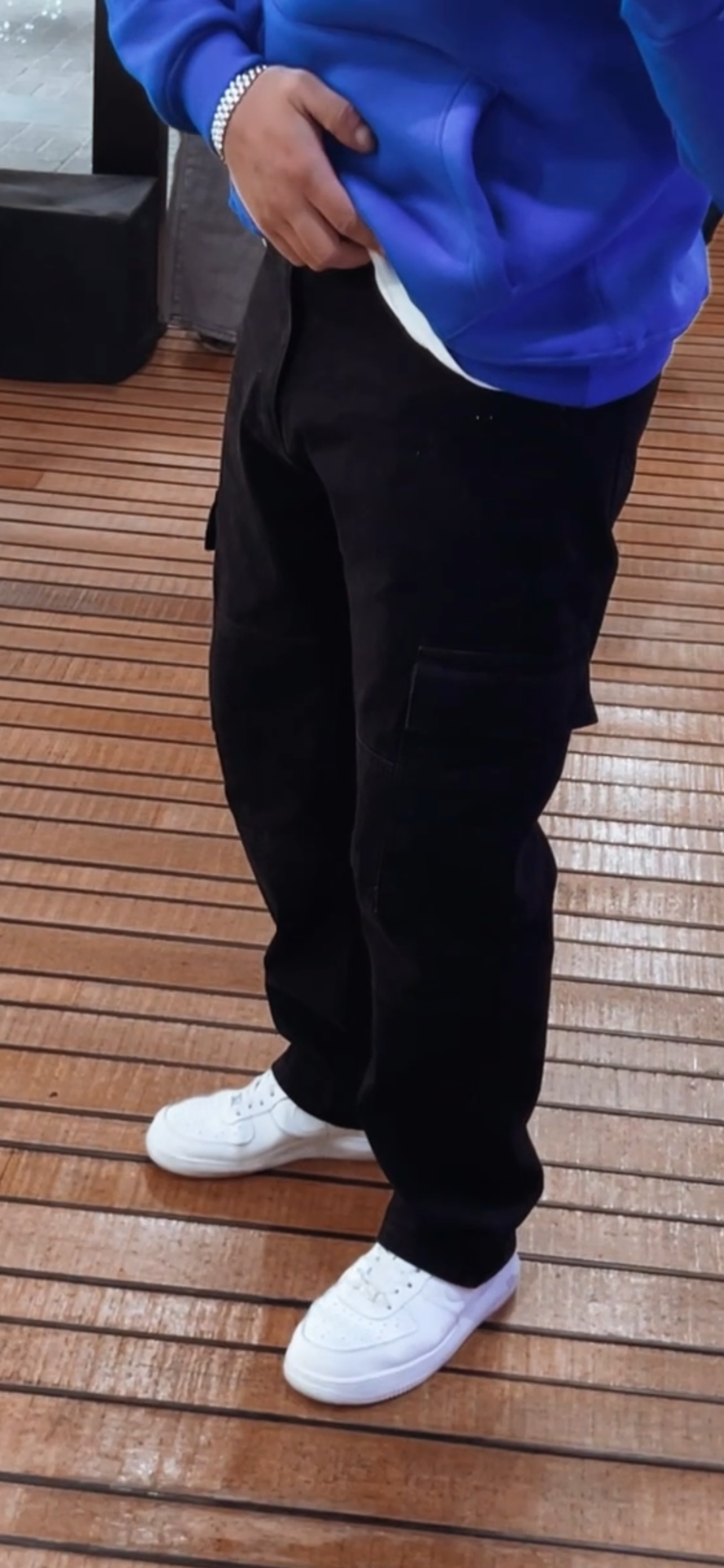Cargo Jeans in Schwarz