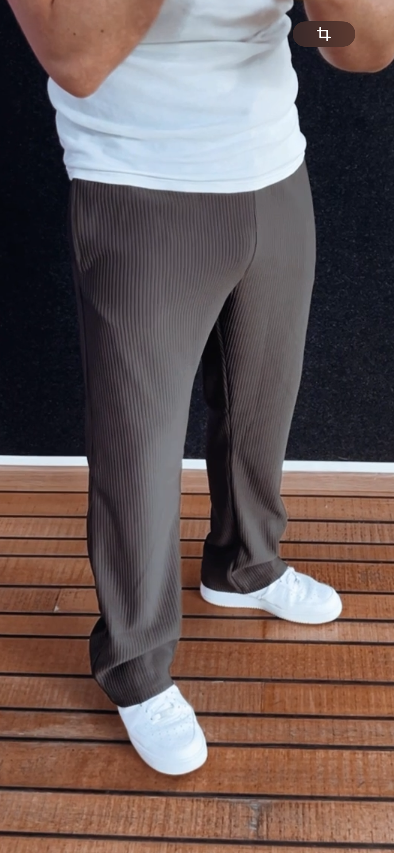 Pants Plissee Anthrazit