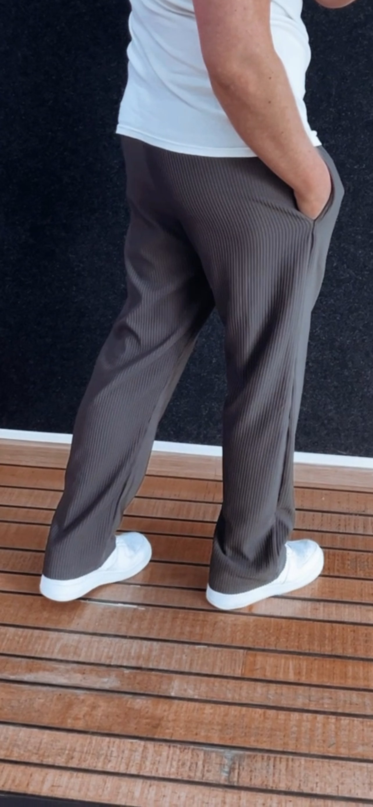 Pants Plissee Anthrazit