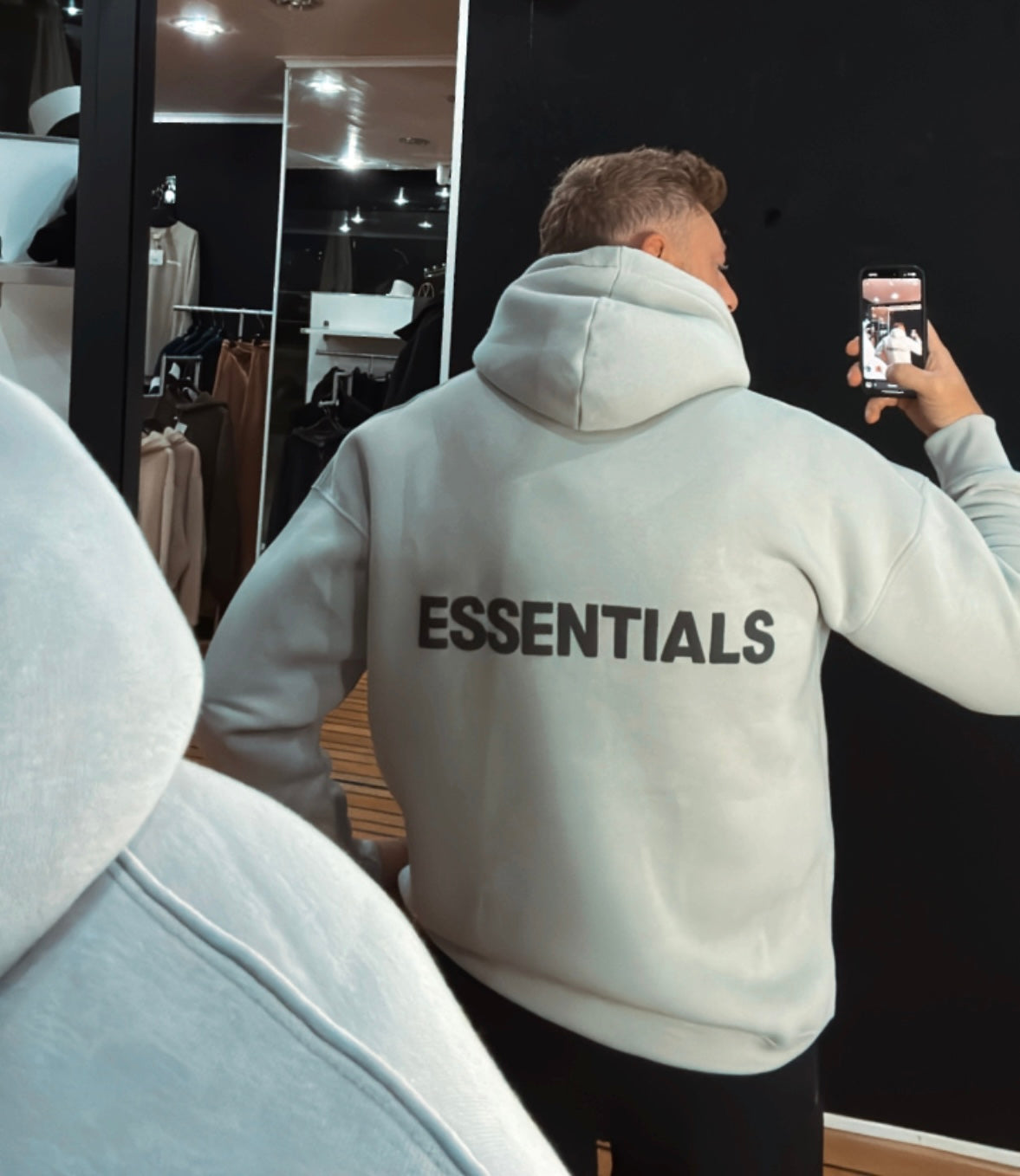 Hoodie Essentials Icegrau