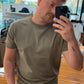 Shirt Olive mit Bund