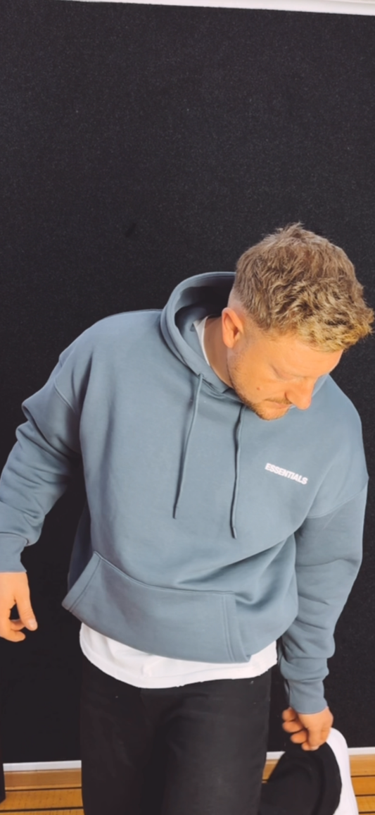 Hoodie Essentials Blau/ Grau