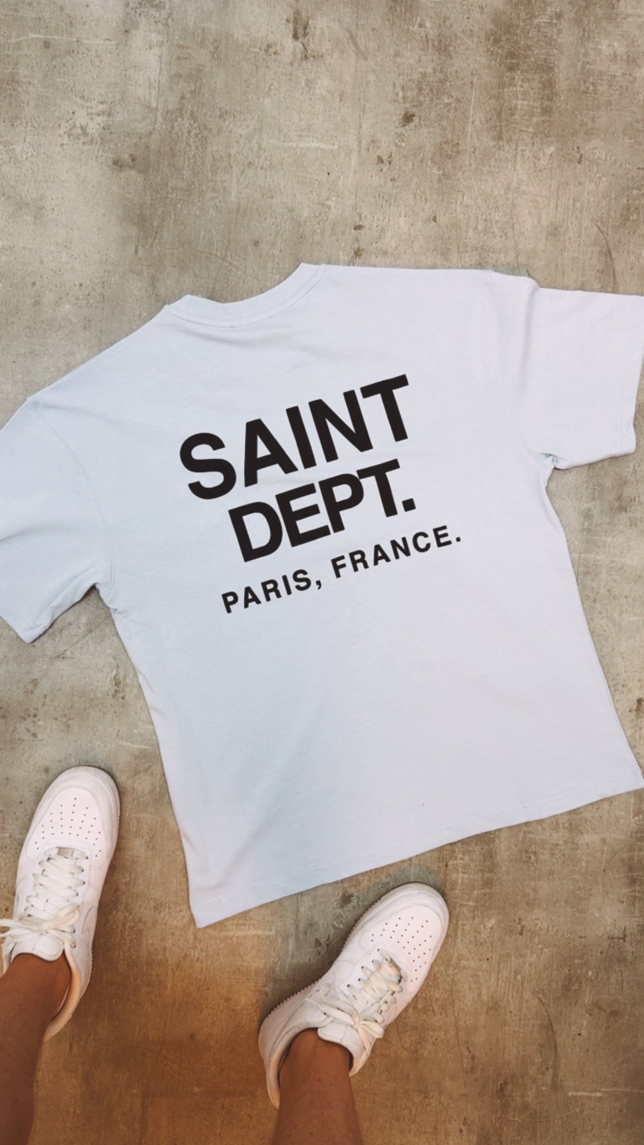 Shirt Babyblau mit Schrift