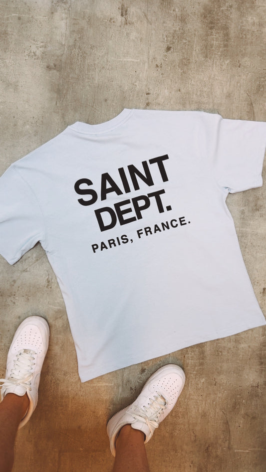 Shirt Babyblau mit Schrift