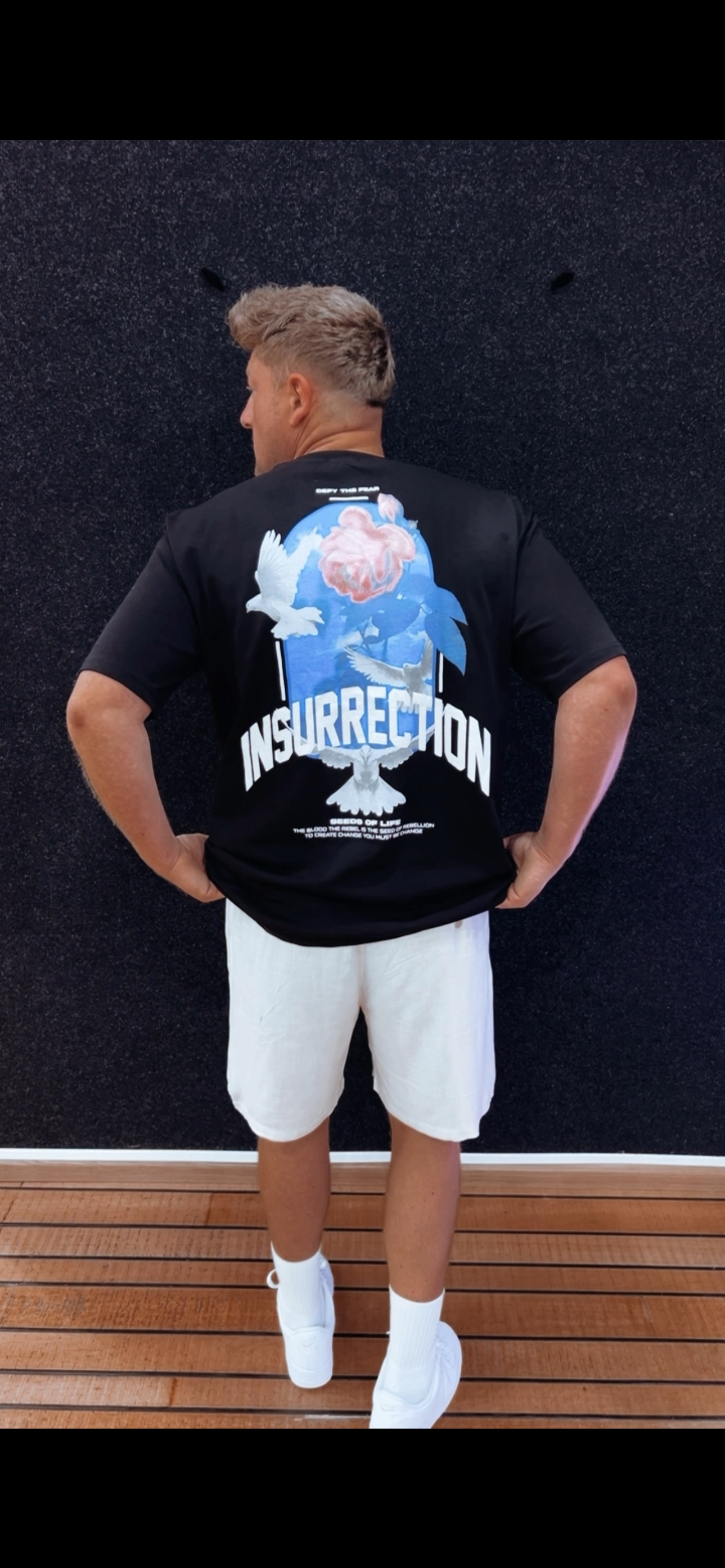 Shirt Rose Schwarz