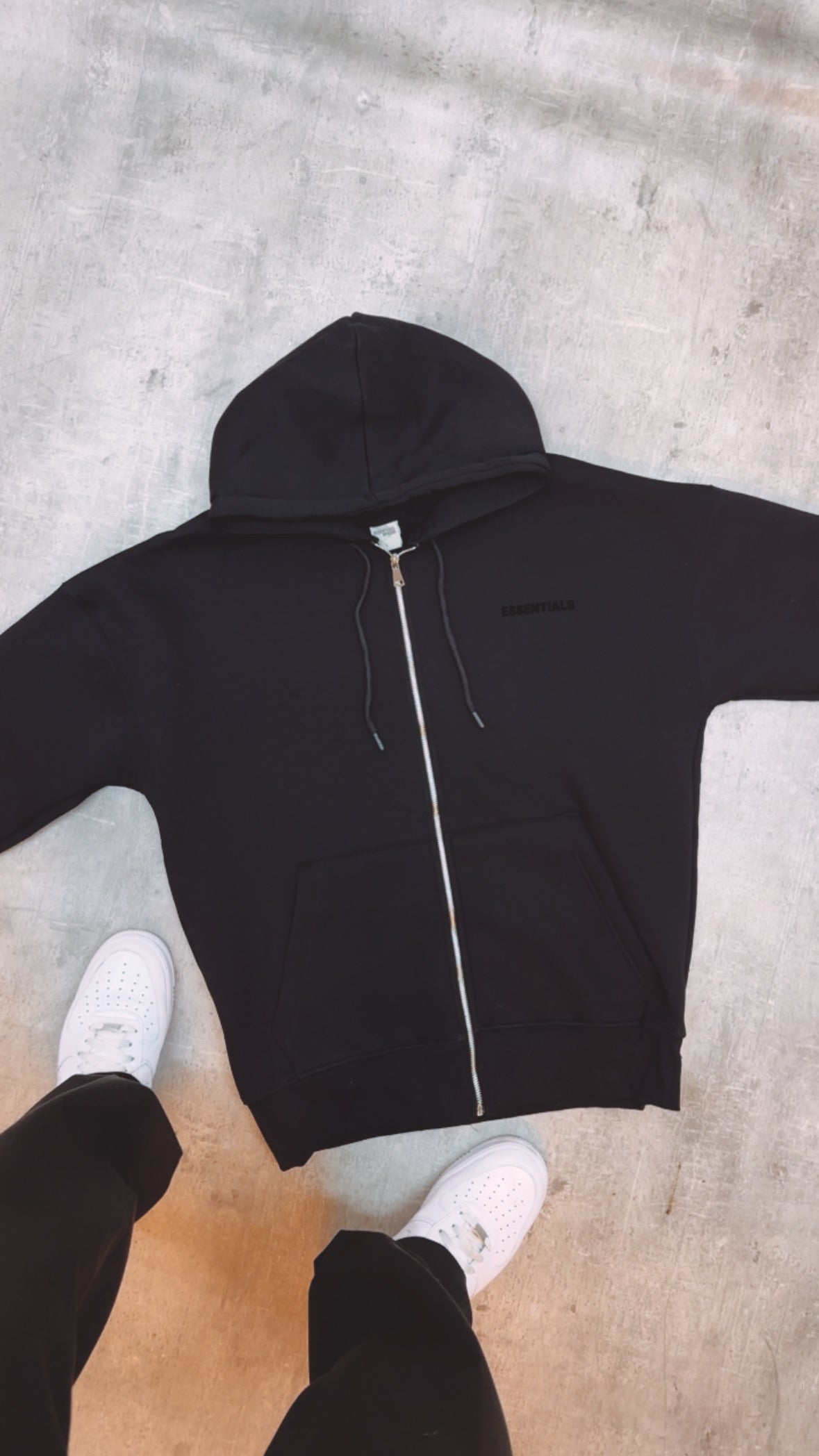 ZIP Hoodie Essentials Schwarz