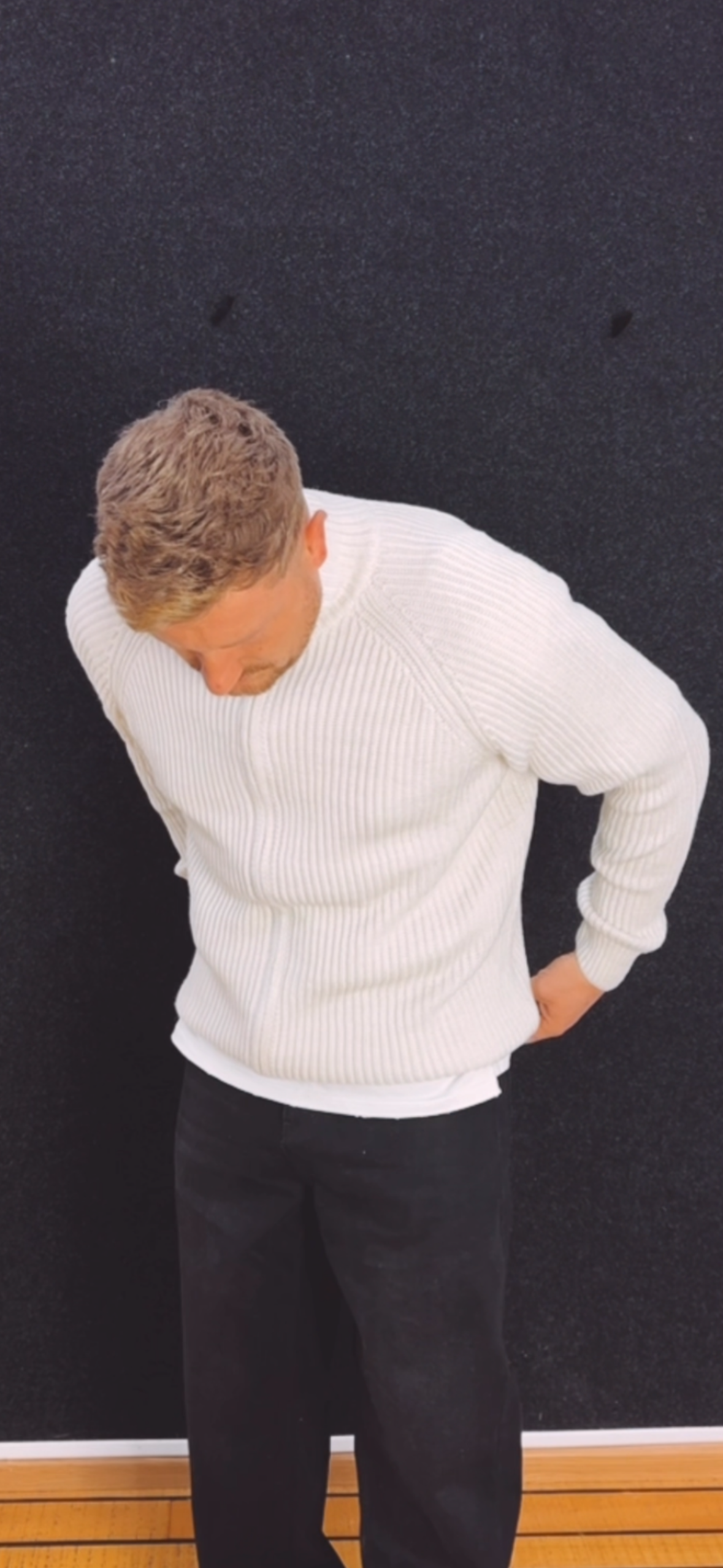 Strickjacke/ Pullover Zip Wollweiß