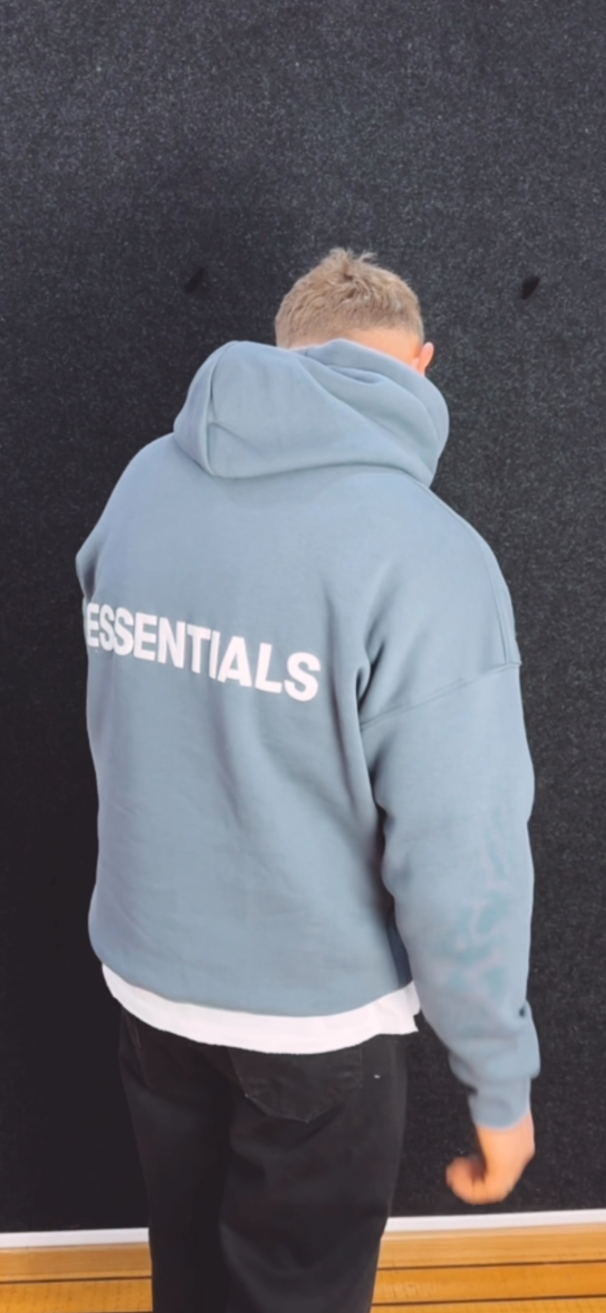Hoodie Essentials Blau/ Grau