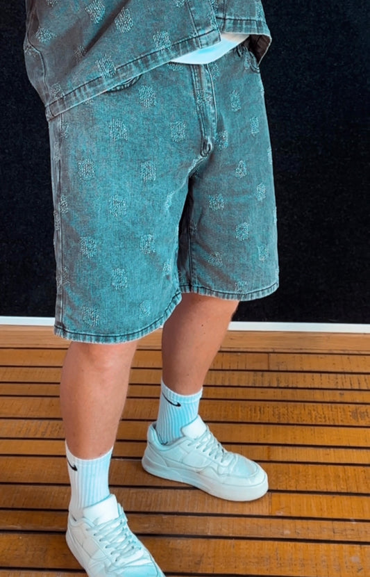 Shorts Jeans Grau