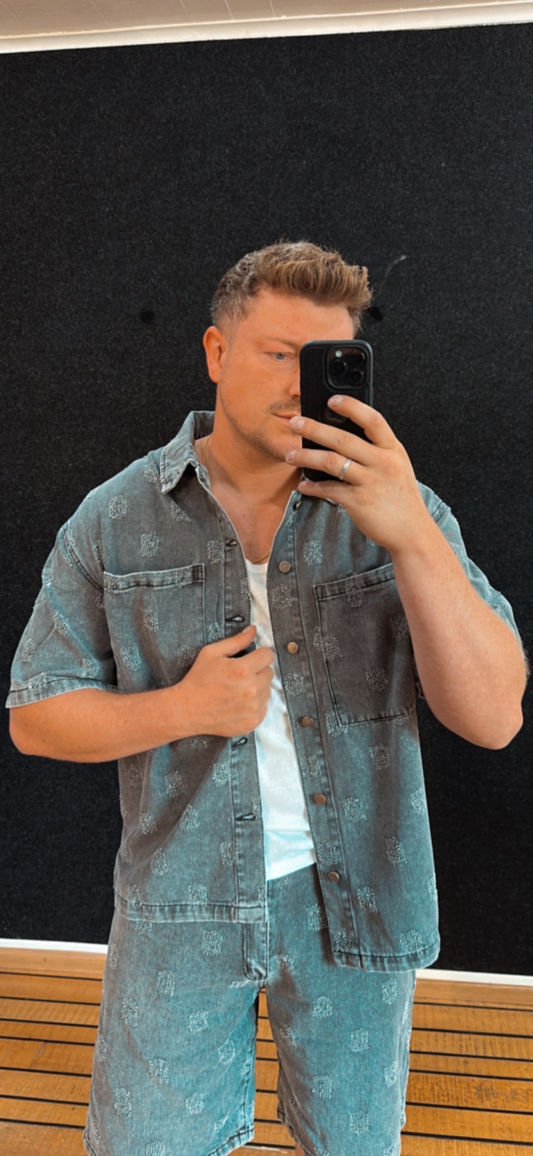 Hemd Jeans Grau