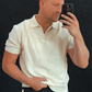 Poloshirt Strick Creme