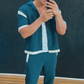 Pants Blau Beige