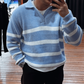 Pullover babyblau weiß
