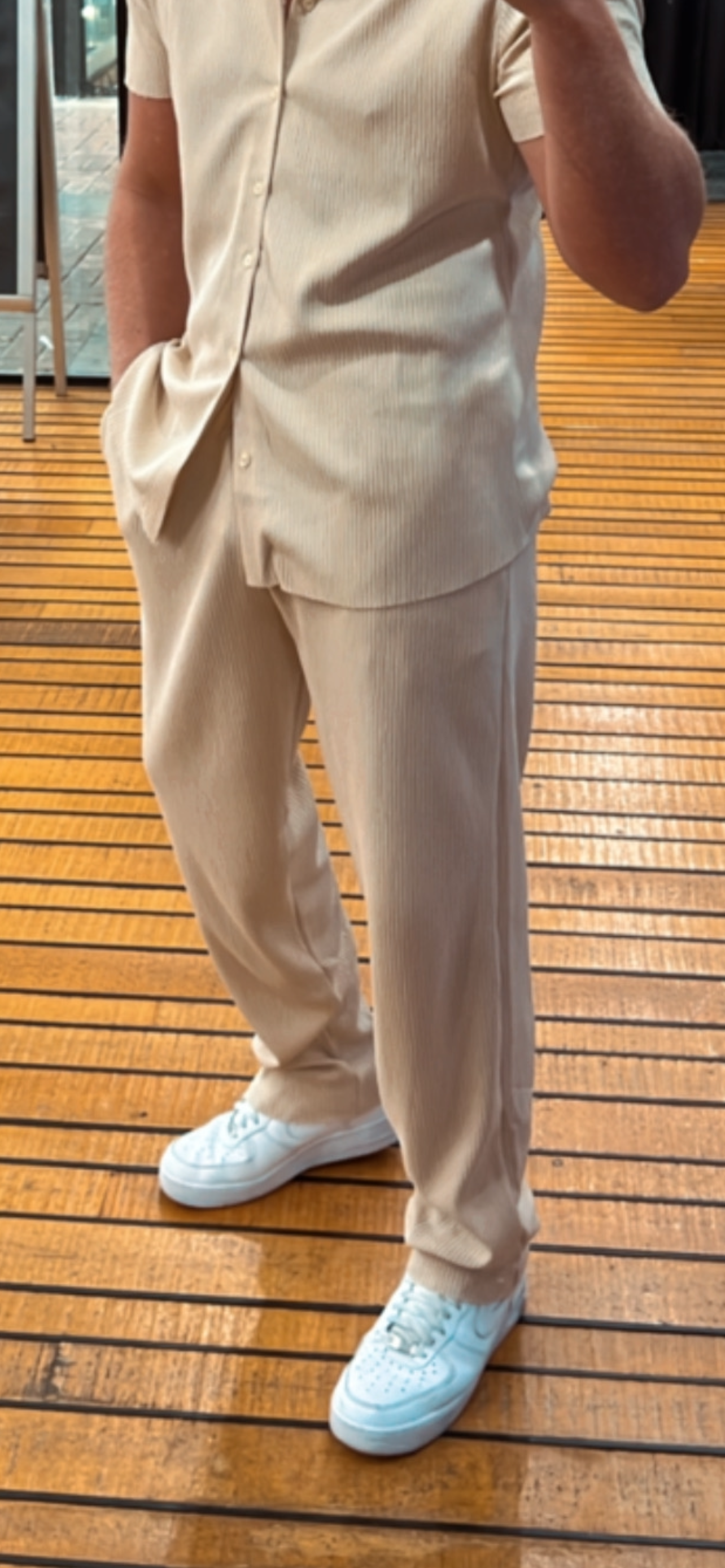 Plissee Pants Beige
