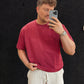 Shirt Basic Weinrot