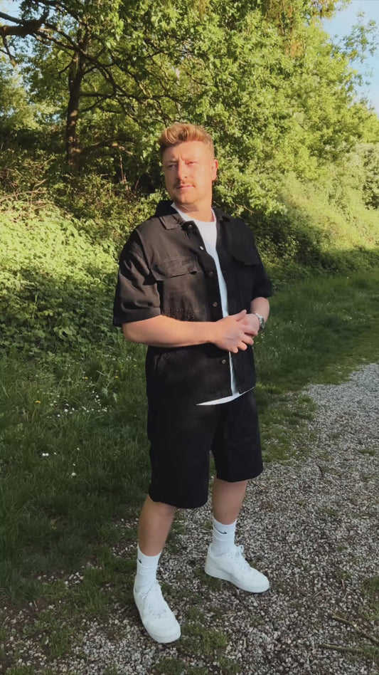 Shorts Jeans Schwarz